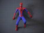 Papercraft of wall Spiderman in 3D origami