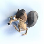 Papercraft 3D Scrat dall'Era Glaciale