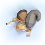Papercraft 3D Scrat dall'Era Glaciale