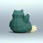 Snorlax Pokémon 3D Origami Papercraft, back view