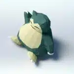 Snorlax Pokémon 3D Origami Papercraft, side view
