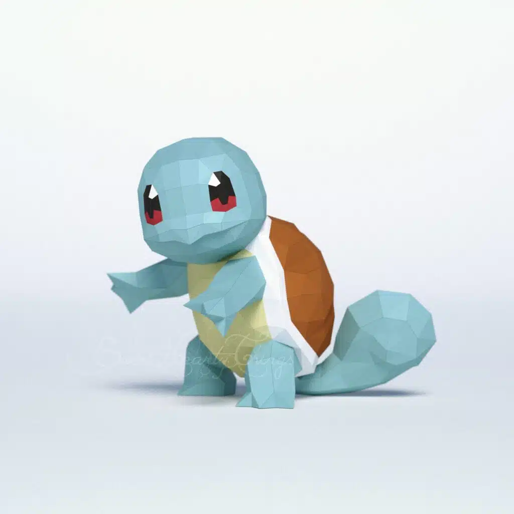 Papercraft di Squirtle in origami