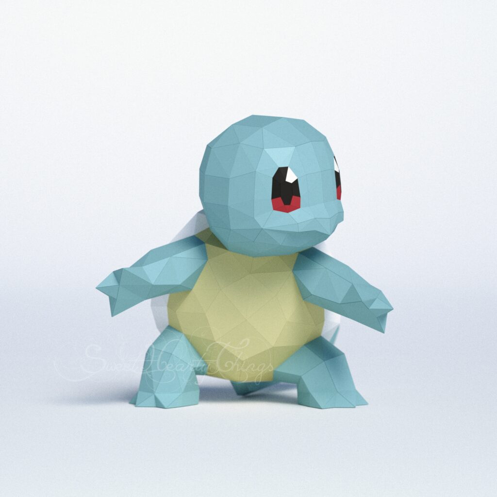 Papercraft di Squirtle in origami
