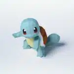 Squirtle origami papercraft model, back view