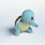 Squirtle origami papercraft model, side view