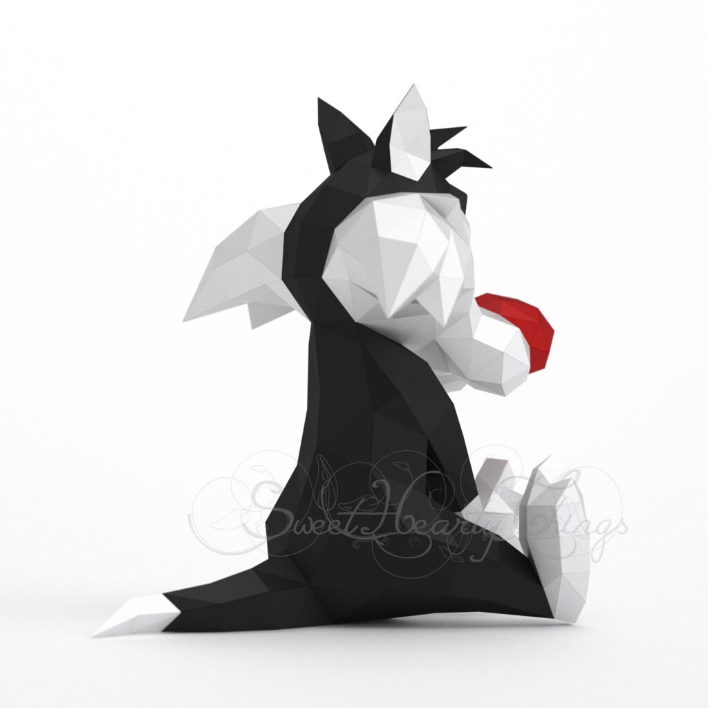Sylvester the Cat 3D Origami Papercraft