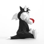 Papercraft of Sylvester in 3D origami