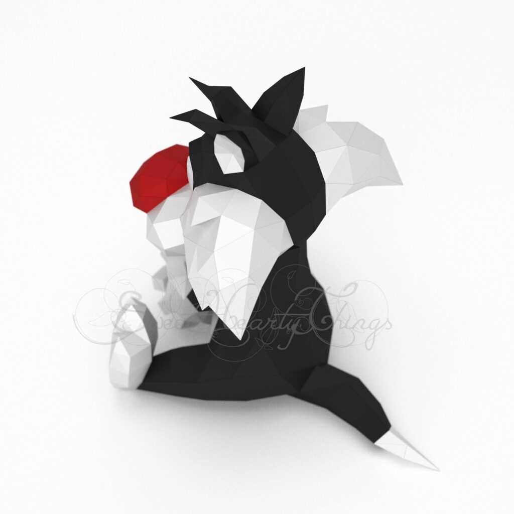 Sylvester the Cat 3D Origami Papercraft