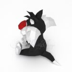 Papercraft of Sylvester in 3D origami