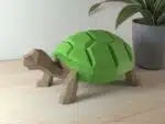 Papercraft pequeña tortuga en origami 3D