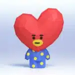 Papercraft de Tata em origami