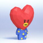 Papercraft de Tia em origami 3D