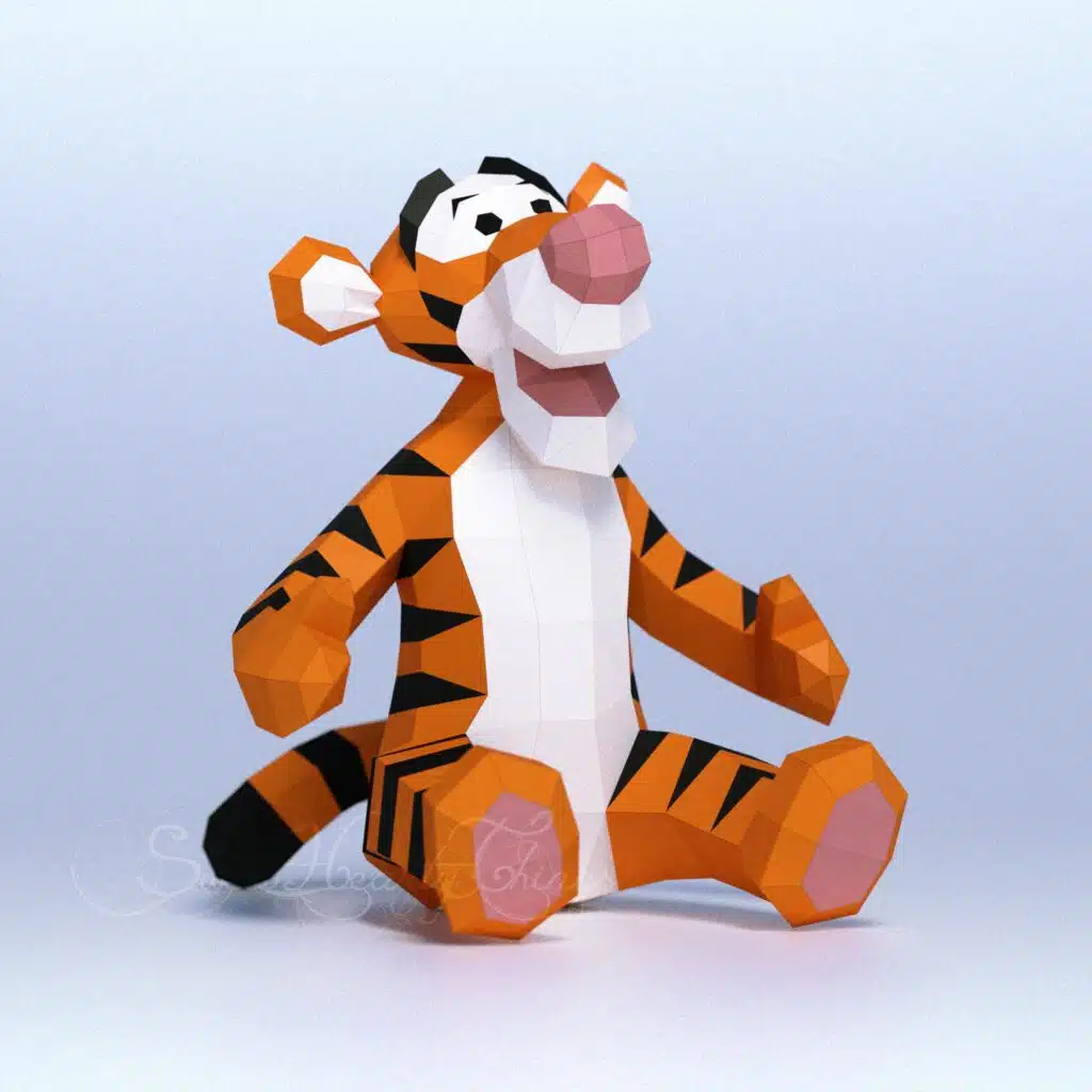 Papercraft Tigger als 3D-Origami