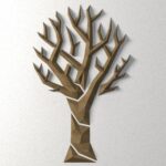 Papercraft of simplistic wall tree in 3D origami
