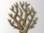Papercraft of simplistic wall tree in 3D origami