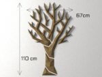 Papercraft of simplistic wall tree in 3D origami