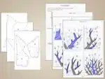 Minimalist 3D Origami Paper Tree Wall Art, papercraft 3D, side view