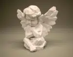 3D Origami Seated Angel Papercraft
