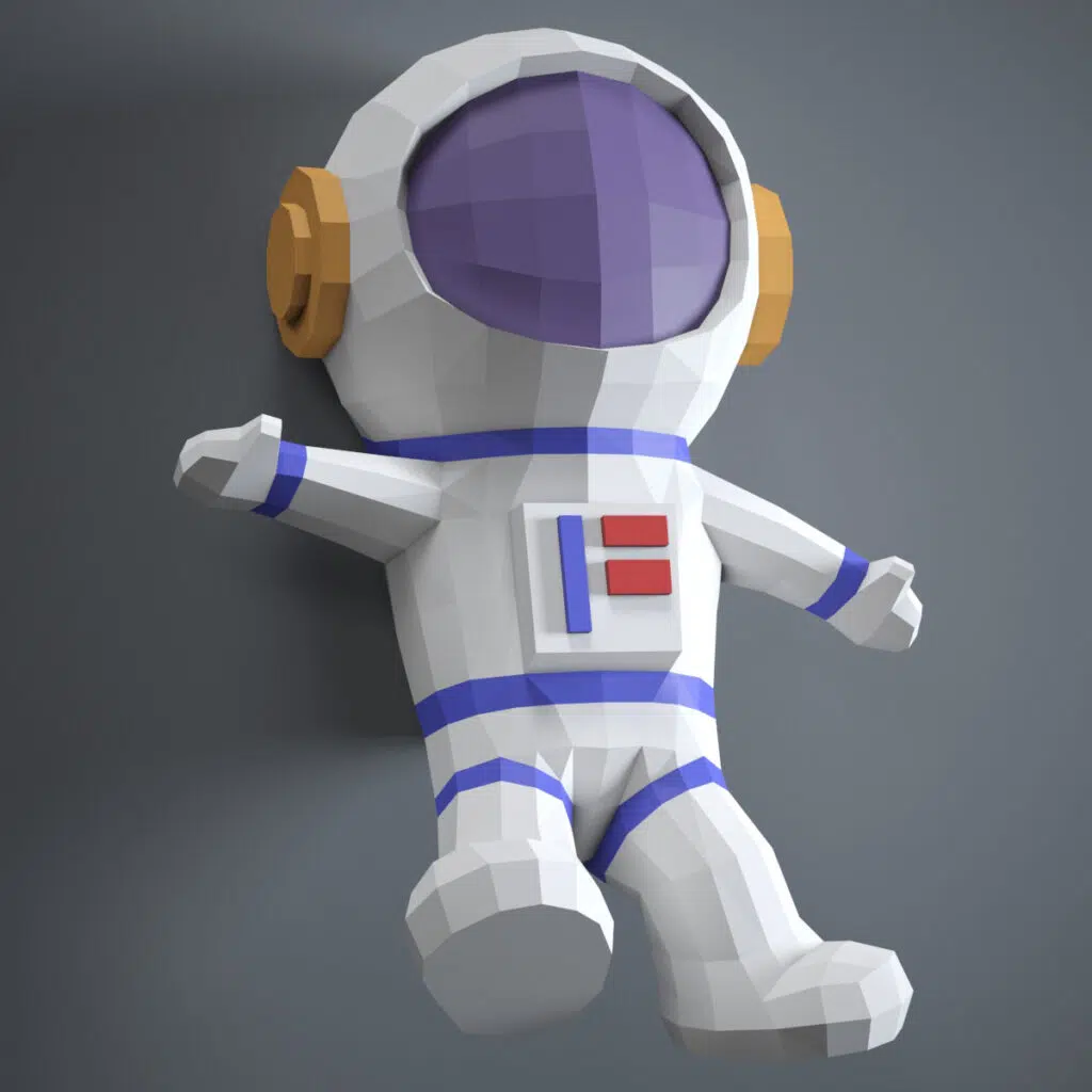 Papercraft-Astronaut als 3D-Origami