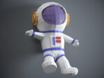 3D origami astronaut papercraft