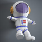 3D origami astronaut papercraft