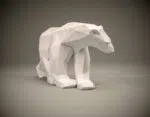 3D Origami IJsbeer Papercraft, 3D-model