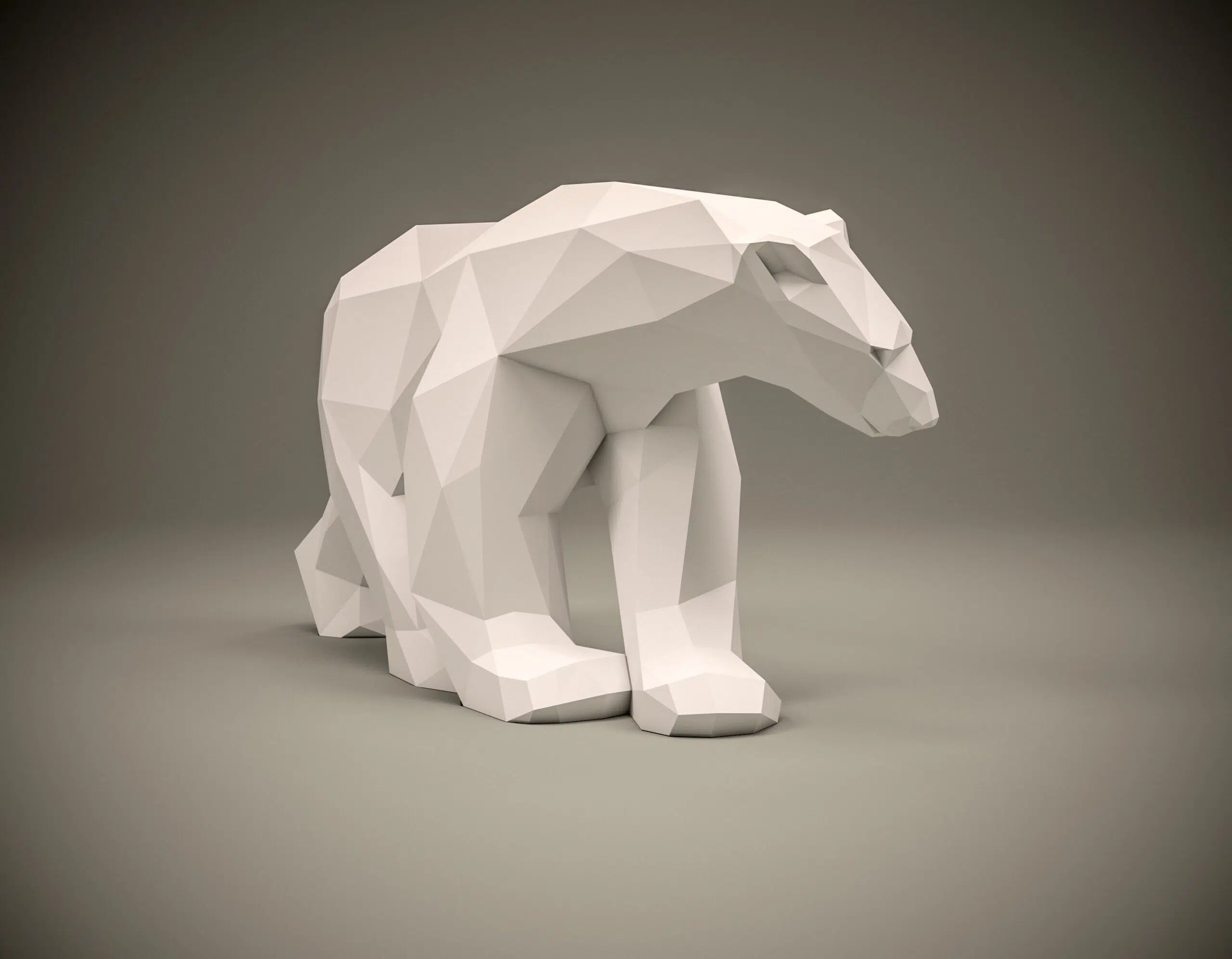 Papercraft di orso polare in origami 3D Papercraft di orso polare in origami 3D