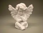 3D Origami Seated Angel Papercraft