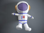 3D origami astronaut papercraft