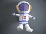 3D origami astronaut papercraft, detail