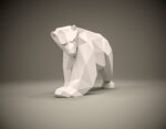 Papercraft di orso polare in origami 3D