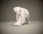3D Origami IJsbeer Papercraft, weergave 2