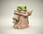 Papercraft Baby Yoda Star Wars in origami 3D, weergave 2