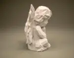 3D Origami Seated Angel Papercraft