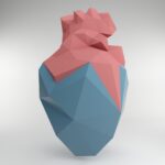 Papercraft eines Eisherzens in Origami 3D