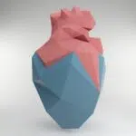 Origami 3D hart van ijs, weergave 9