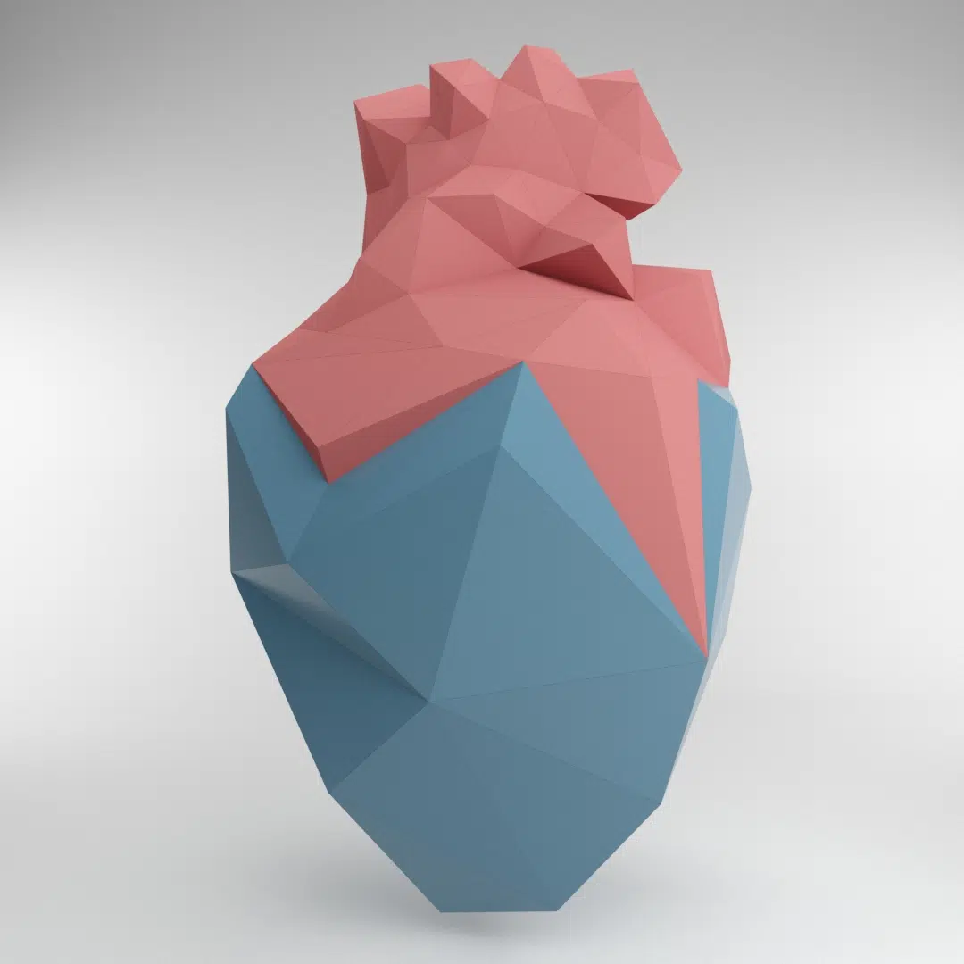 Origami 3D hart van ijs, weergave 9