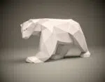 3D Origami IJsbeer Papercraft, weergave 3