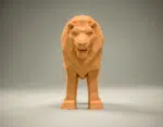 Origami 3D leeuw, weergave 3