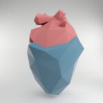 Papercraft eines Eisherzens in Origami 3D
