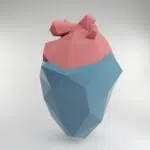 Origami 3D hart van ijs, weergave 2