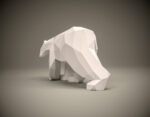 Papercraft di orso polare in origami 3D