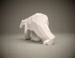 3D Origami IJsbeer Papercraft, weergave 4