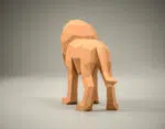 Origami 3D leeuw, weergave 4