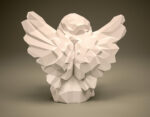 Papercraft angel in 3D origami