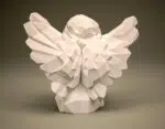 3D Origami Seated Angel Papercraft