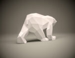 Papercraft di orso polare in origami 3D