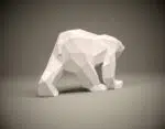 3D Origami IJsbeer Papercraft, weergave 5