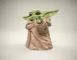 Papercraft Baby Yoda Star Wars in origami 3D, weergave 5