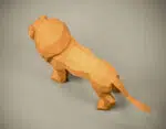 Origami 3D leeuw, weergave 5